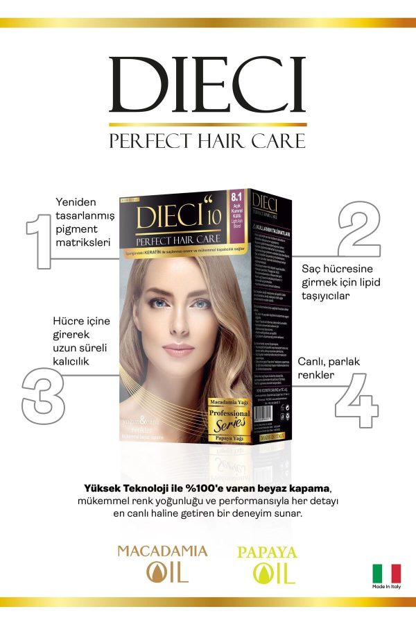 رنگ مو اورجینال برند Dieci مدل Kestane Çok Yoğun Kızıl کد 830639771 - Image 2