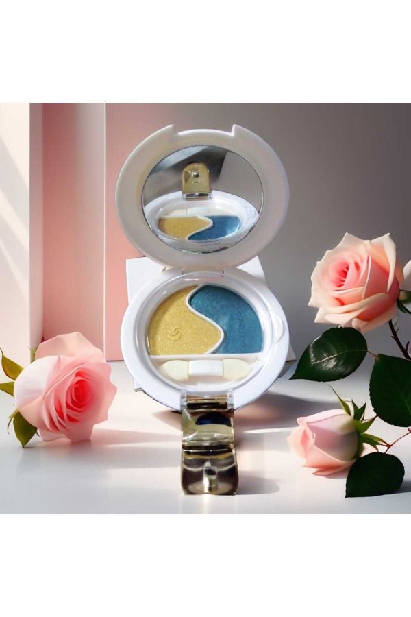 سایه چشم اورجینال برند Goldenlady مدل 2 COLOR EYESHADOW NATUREL SHINE کد 793627178