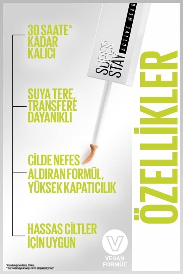 کانسیلر اورجینال برند Maybelline new york مدل Superstay Active Wear Kapatıcı کد 232586116 - Image 6