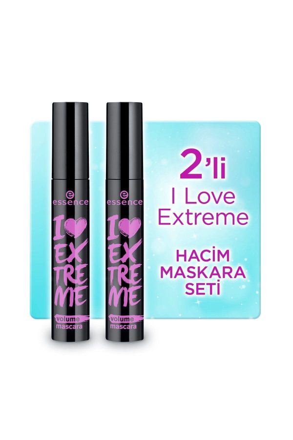 ریمل اورجینال برند Essence مدل Extreme Crazy Hacim Maskara 2'li کد 96822631