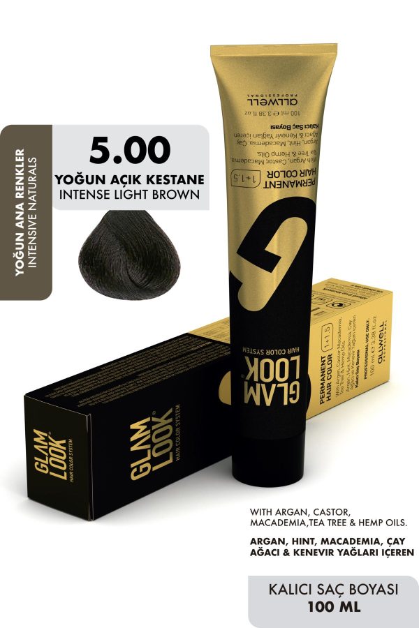 رنگ مو اورجینال برند Glam look مدل Hair Color Intense Light Brown کد 550105227