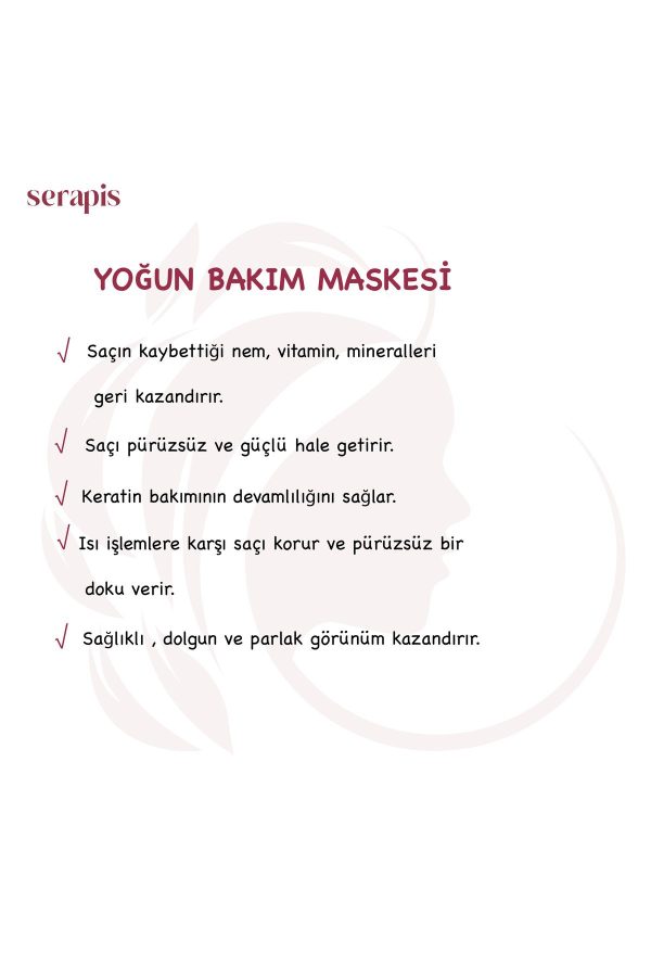 ماسک مو اورجینال برند Serapis مدل Yoğun Bakım Maskesi 500 Ml/Intensive کد 711426545 - Image 2