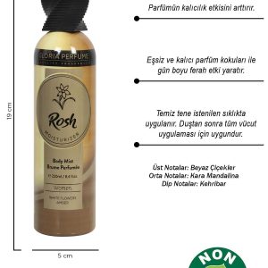اسپری بدن اورجینال برند Gloria perfume مدل Rosh Body Mist 250 Ml کد 335506523