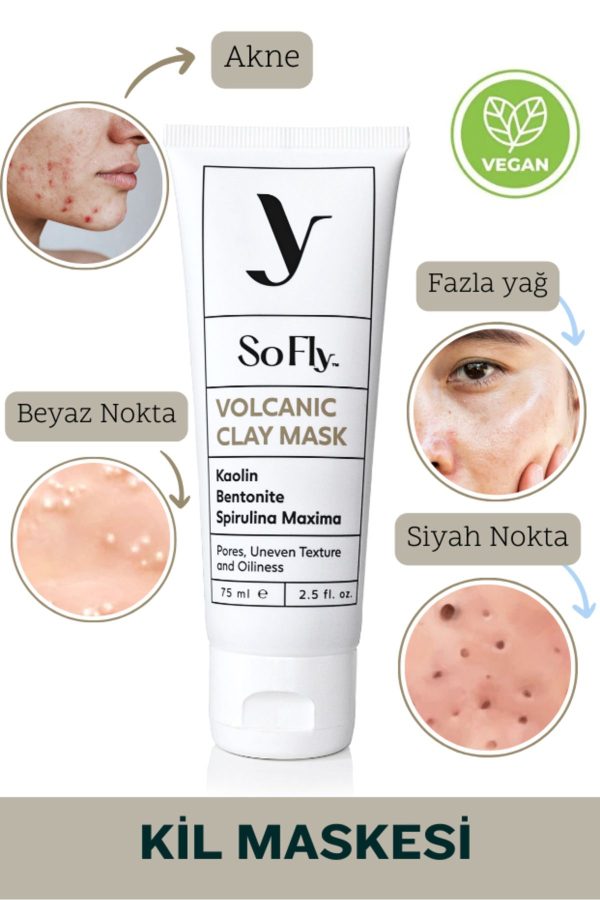 ماسک صورت اورجینال برند So fly مدل Volkanik Arındırıcı Kil Maskesi 75ml کد 704171763