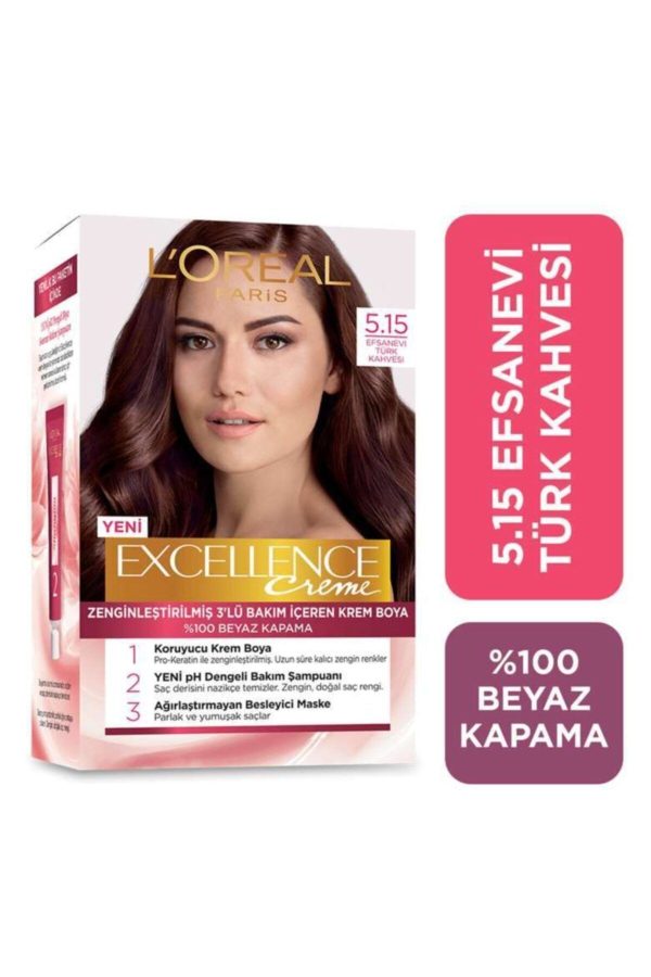 رنگ مو اورجینال برند L oreal paris مدل Excellence Creme Hair Color کد 77666875 - Image 2