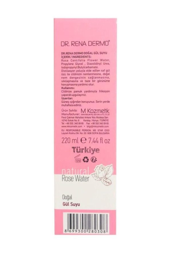 کرم جوان کننده اورجینال برند Dr rena dermo مدل Natural Rose Water 220 ml کد 42349427 - Image 2