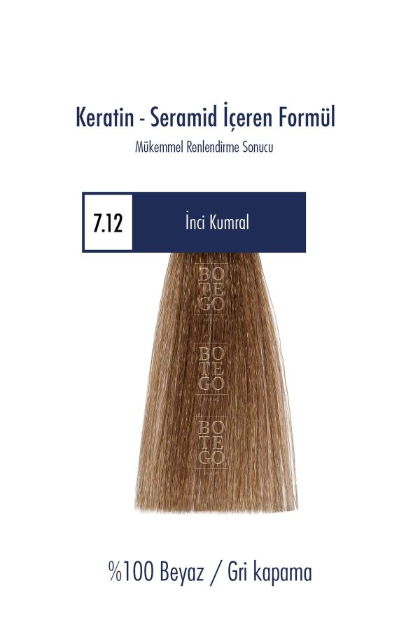 رنگ مو اورجینال برند Botegohair مدل Botego Milano Profesyonel Krem Boya کد 672499809 - Image 2