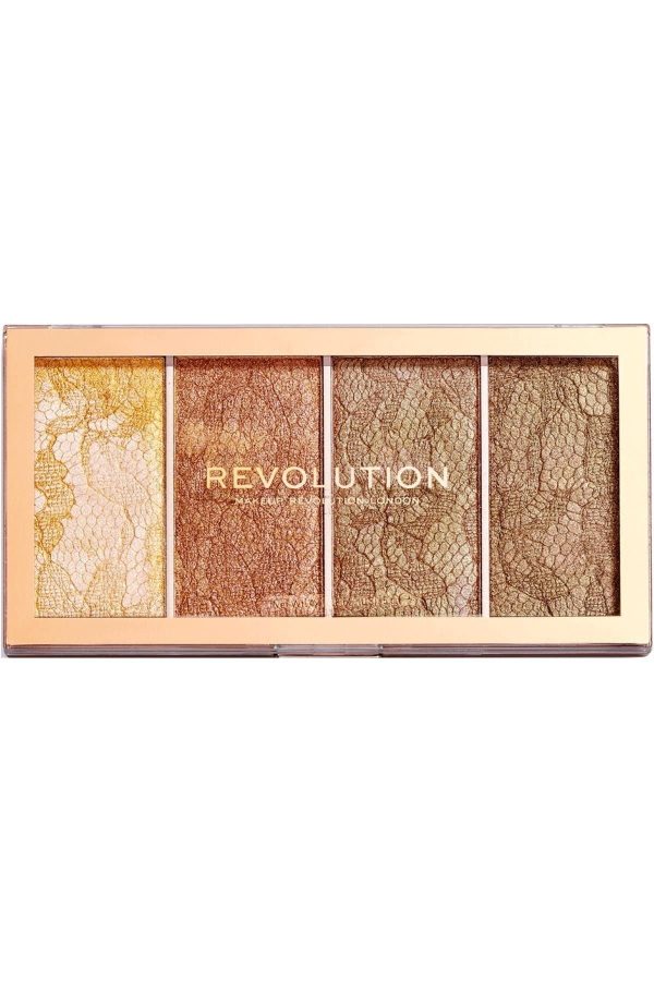 کرم روشن کننده اورجینال برند Revolution مدل Revolution Vintage Lace Highlighter Palette کد 317715966