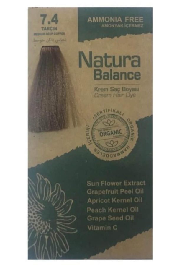 رنگ مو اورجینال برند Naturabalance مدل Krem saç boyası tarçın 74 کد 348637510