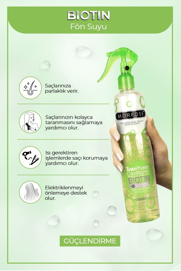 فوم مو اورجینال برند Morfose مدل Biotin-infused Hair Styling Spray 400ml کد 33953890 - Image 2