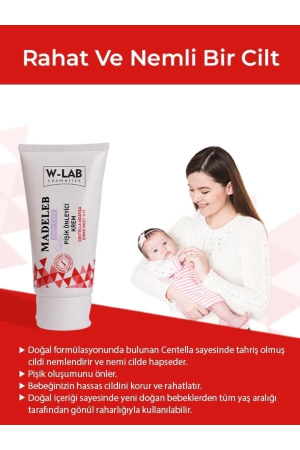 کرم بدن اورجینال برند W lab kozmetik مدل Madeleb Pişik Önleyici Krem کد 77988800 - Image 3