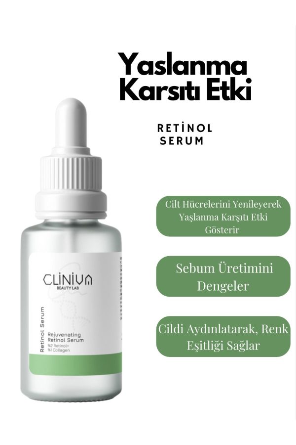 سرم پوست اورجینال برند Cliniva مدل Retinol & Collagen Serum 30ML کد 762573346