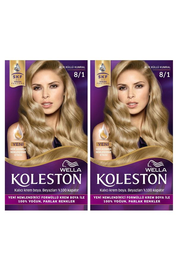 رنگ مو اورجینال برند Wella مدل Koleston Kit Saç Boyası 8/1 کد 41886301
