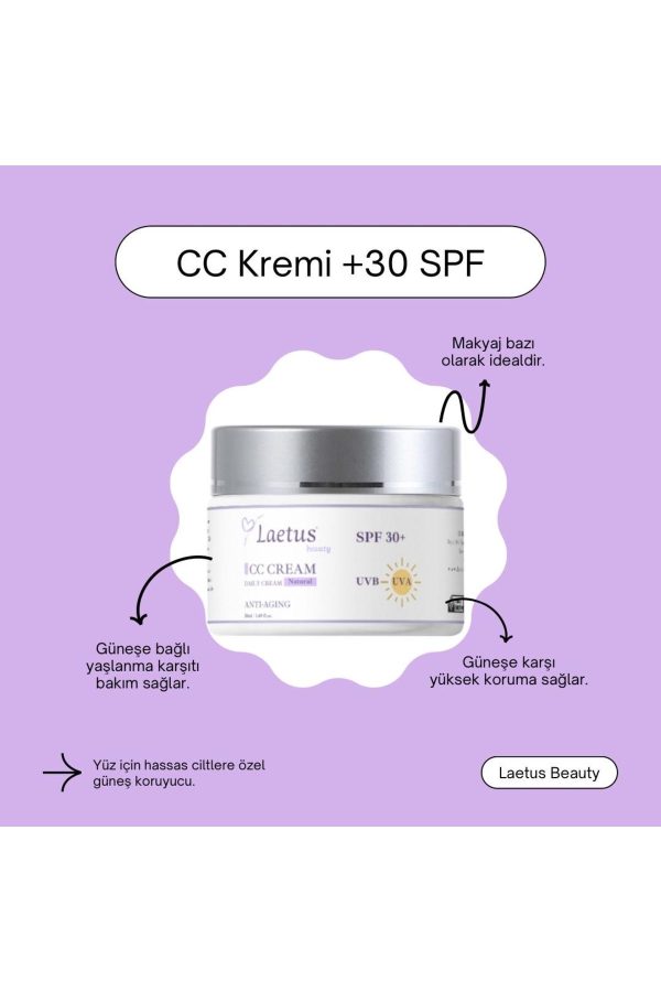 ضد آفتاب صورت اورجینال برند Laetus beauty مدل Anti-Aging CC Cream - Day کد 808370262 - Image 3