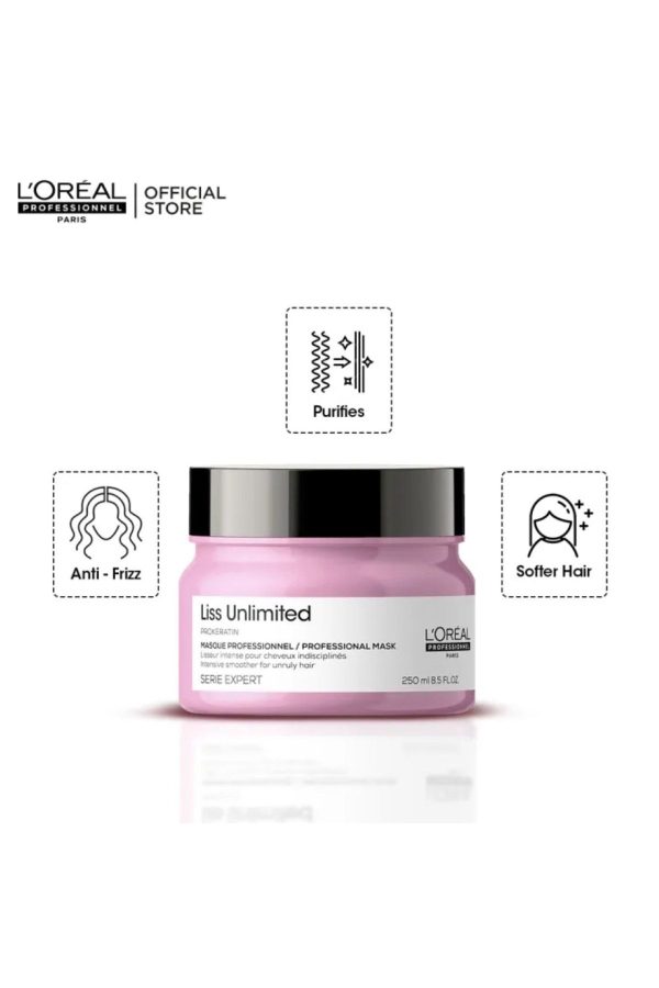 ماسک مو اورجینال برند L oreal professionnel مدل Liss Unlimited Maske 250 M کد 714127173