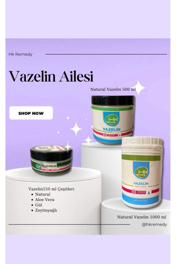 کرم بدن اورجینال برند Hk remedy مدل Gül Özlü Vazelin 150 ml کد 790762312 - Image 2