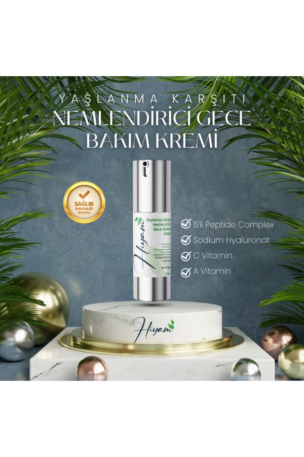 کرم صورت اورجینال برند Hiyam مدل Anti-aging Moisturizing Night Facial Cream کد 803007009 - Image 2