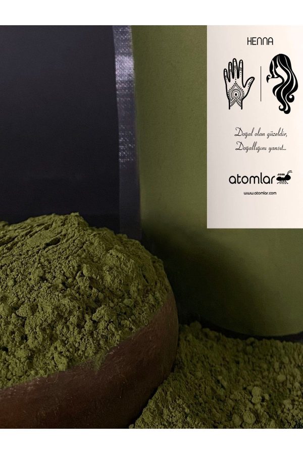 رنگ مو اورجینال برند Atomlar مدل 500 gram pure henna کد 379176896 - Image 2