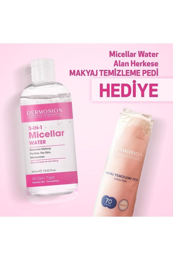 پاک کننده آرایش اورجینال برند Dermosion مدل Makyaj Temizleme Suyu 400 ml کد 829388763 - Image 2