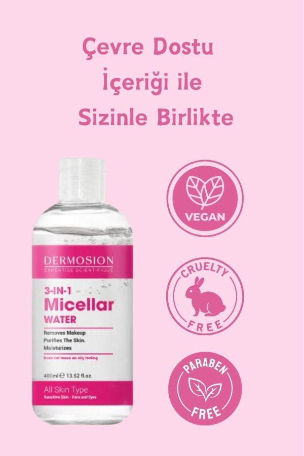 پاک کننده آرایش اورجینال برند Dermosion مدل Makyaj Temizleme Suyu 400 ml کد 829388763 - Image 5