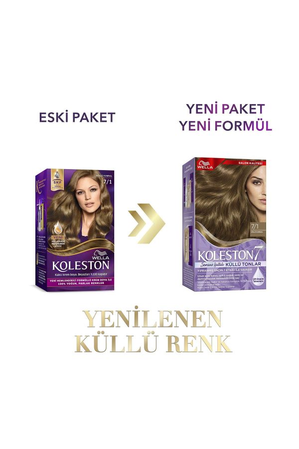 رنگ مو اورجینال برند Wella مدل Koleston Supreme 7/1 کد 769836663 - Image 2