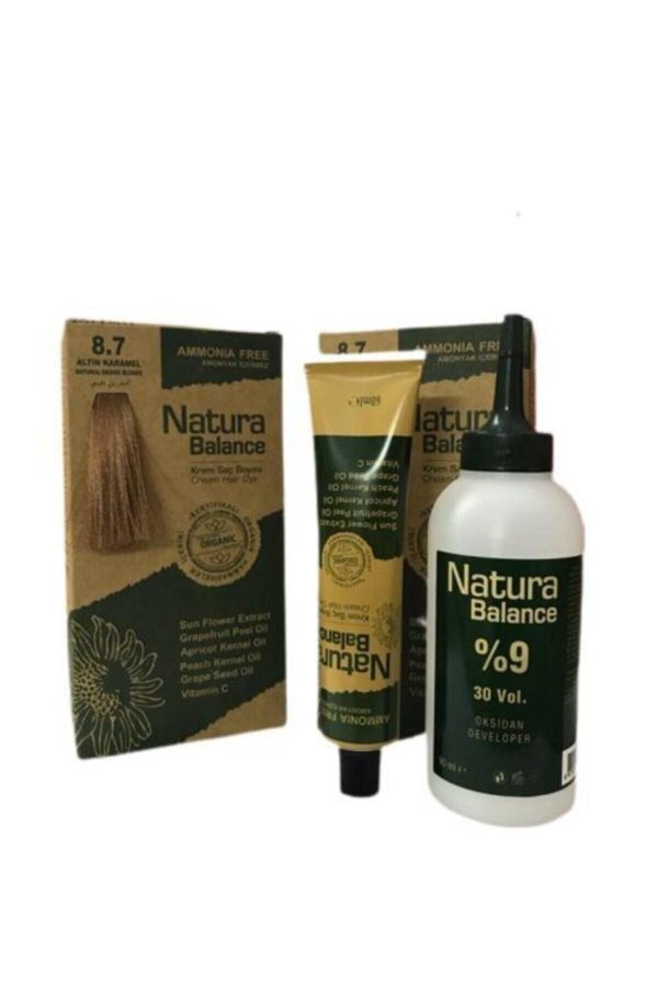 رنگ مو اورجینال برند Naturabalance مدل Organik Sertifikalı Altın Karamel 8,7 کد 51901569