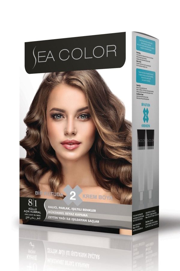 رنگ مو اورجینال برند Sea color مدل 81 Küllü Açık Kumral Set کد 32229016