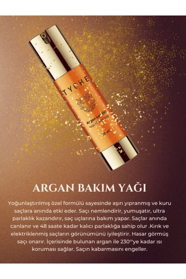 روغن و سرم مو اورجینال برند Tyche luxury beauty مدل Argan Saç Bakım Yağı 50ml کد 790626204 - Image 3