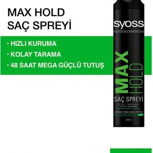 اسپری مو اورجینال برند Syoss مدل Max Hold کد 203732532