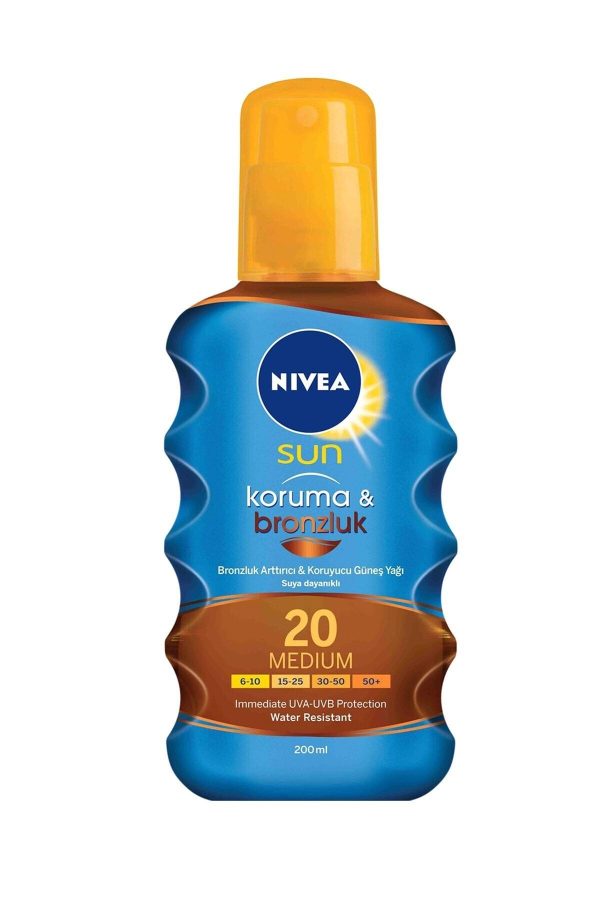 کرم برنز کننده اورجینال برند Nivea مدل Koruma Bronzluk f20 Sprey Yağ کد 1288699