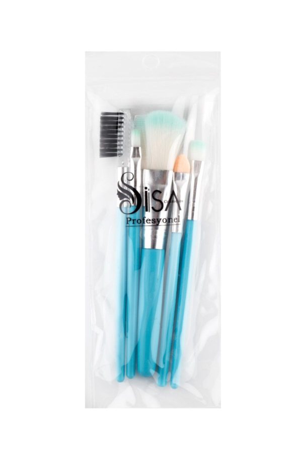 برس اورجینال برند Sisa cosmetics مدل 5-piece Blue Brush Set کد 224835042 - Image 2