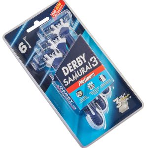 ژیلت و ریش تراش اورجینال برند Derby مدل Samurai Platınum 3 6 Lı کد 42376503