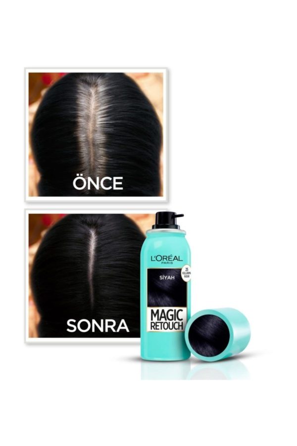 رنگ مو اورجینال برند L oreal paris مدل Kapatıcı Siyah Saç Spreyi 2'li کد 38182037 - Image 2