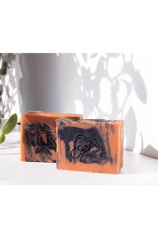 صابون جامد اورجینال برند Azes handmade cosmetics مدل Red Clay Activated Charcoal Soap کد 679234626 - Image 3