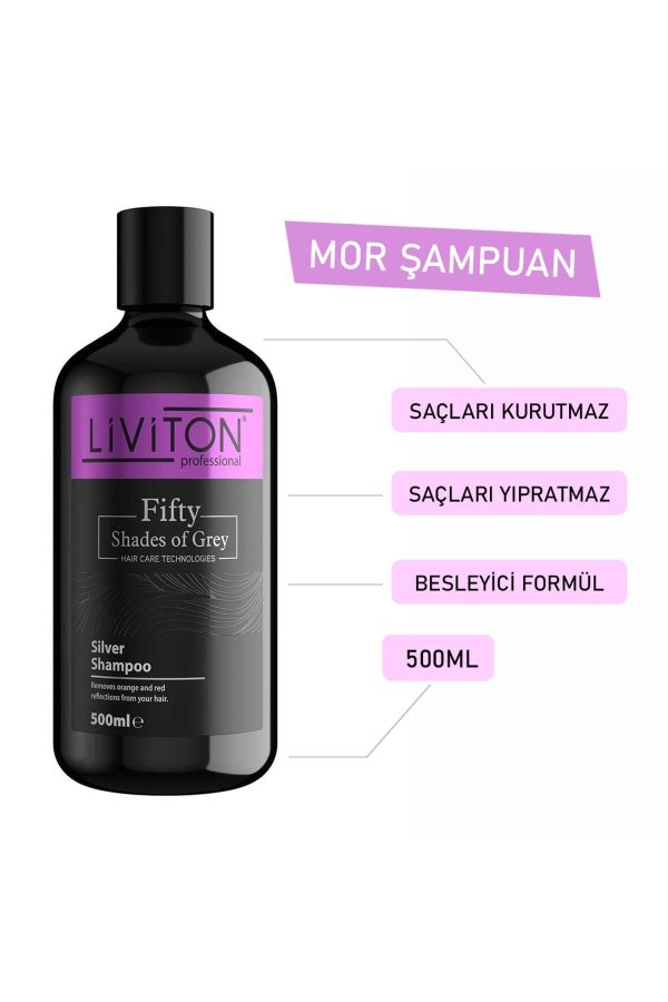 شامپو اورجینال برند Liviton professional مدل Professional Silver Mor Şampuan کد 51359916 - Image 3