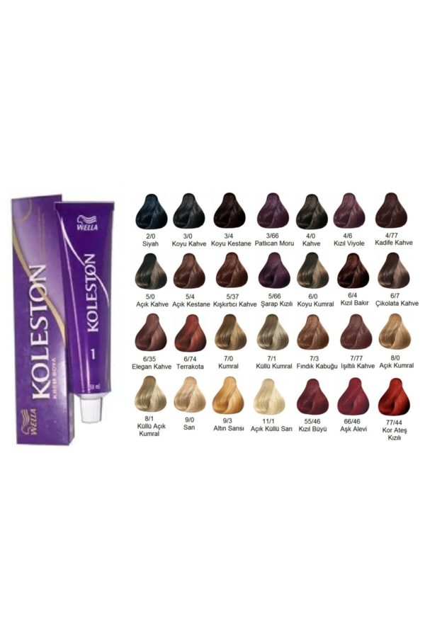 رنگ مو اورجینال برند Wella مدل 4-77 Kadife Kahve 2li+fırça+eldiven+oksidan 20vol کد 39205771 - Image 4