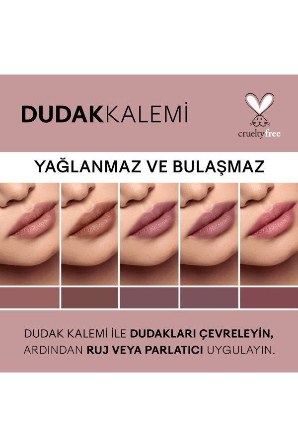 مداد لب اورجینال برند Lamel cosmetics مدل Lamel Dudak Kalemi No 404 کد 643450919 - Image 7