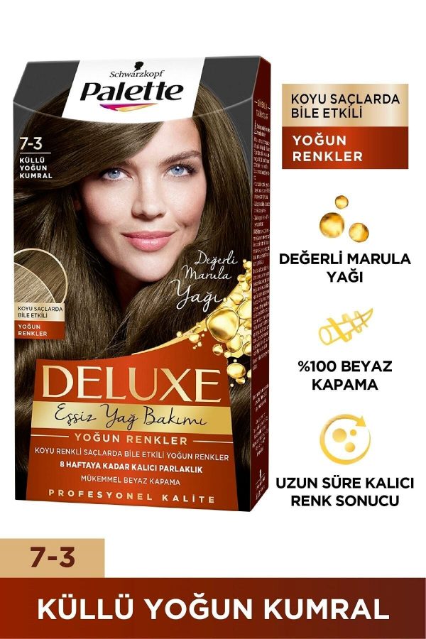 رنگ مو اورجینال برند Palette مدل 7-3 Küllü Yoğun Kumral کد 168301156