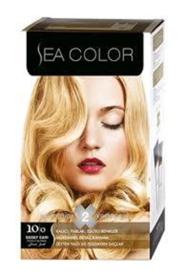 رنگ مو اورجینال برند Sea color مدل Saç Boyası 10,0 Sedef Sarısı کد 71262760