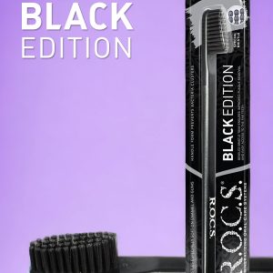 مسواک دستی اورجینال برند R o c s مدل Black Edition Whitening Toothbrush کد 34475894
