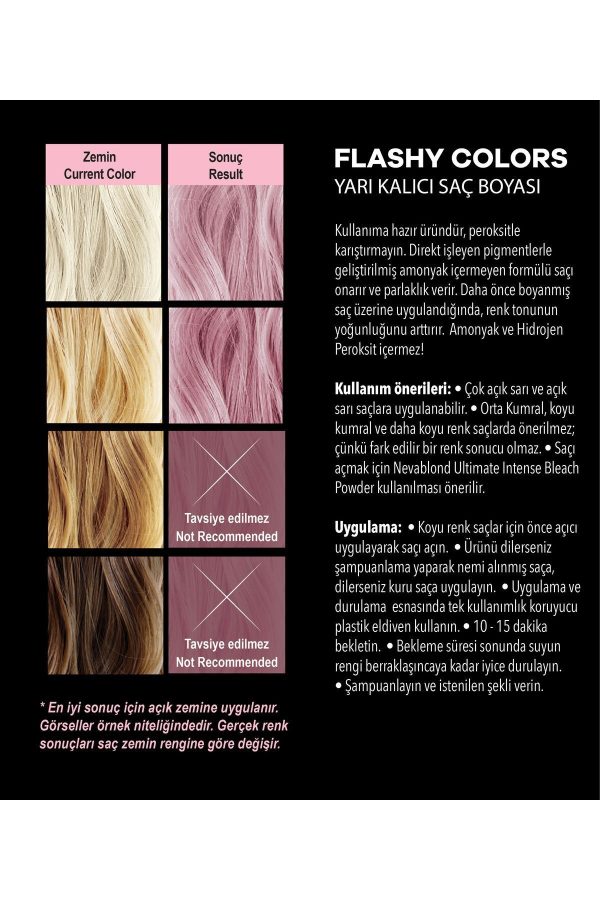 رنگ مو اورجینال برند Flashy colors مدل Direct Application Vegan Hair Dye کد 735546527 - Image 5