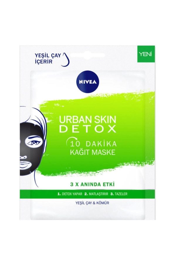 ماسک صورت اورجینال برند Nivea مدل Masque Kağıt Urban Skin Detox کد 33099911