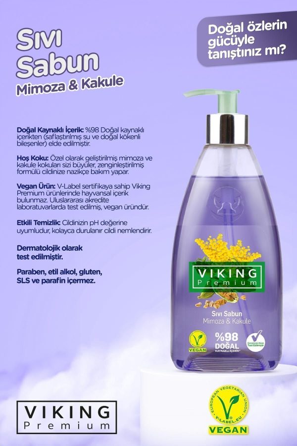 صابون مایع اورجینال برند Viking مدل Mimoza & Kakule 500 ml کد 34396307 - Image 3