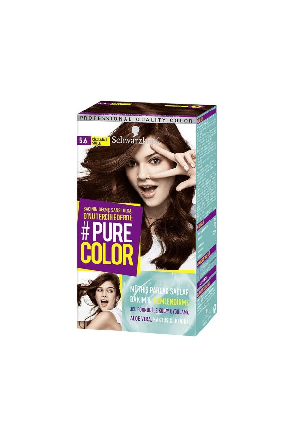 رنگ مو اورجینال برند Schwarzkopf مدل Pure Color Çikolatalı Sufle 5-6 کد 220903571