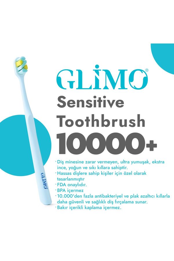 مسواک دستی اورجینال برند Glimo مدل 10000+ Ultra Soft کد 808204233