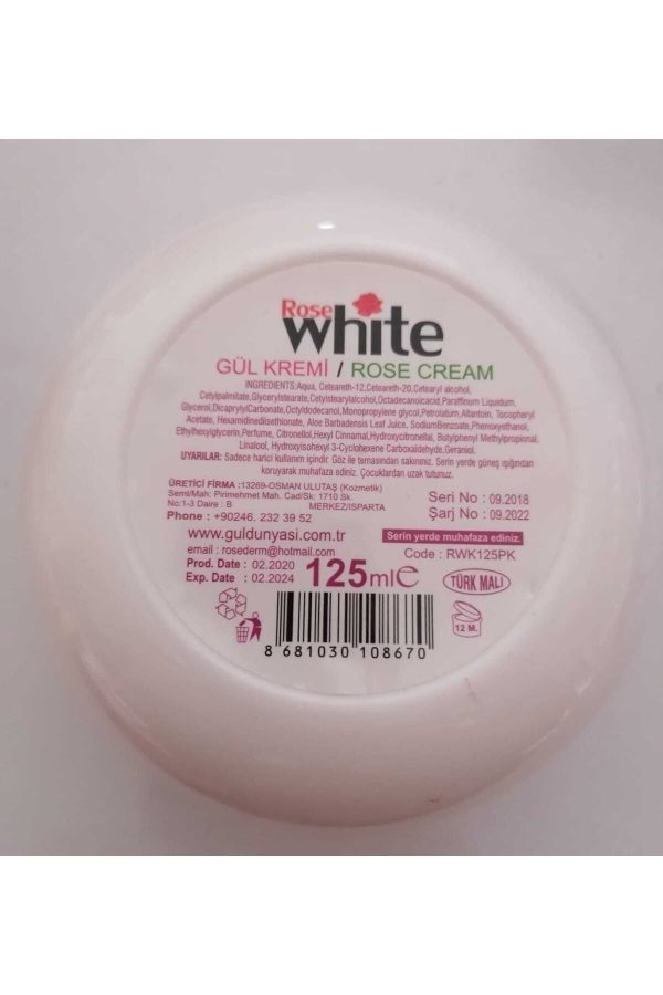 کرم دست اورجینال برند Rose white مدل Gül Kremi 125 ml کد 160269808 - Image 2