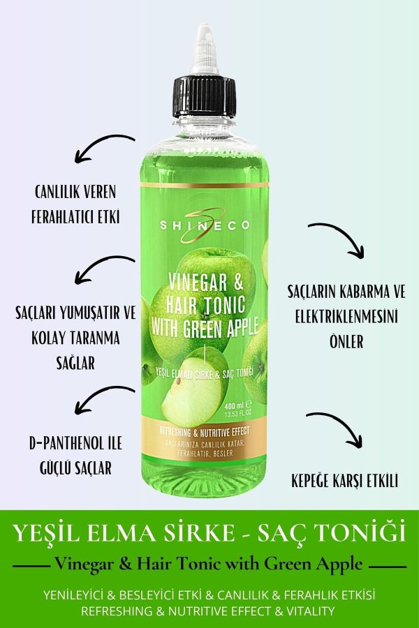 تونیک ضد ریزش مو اورجینال برند Shineco مدل Green Apple Hair Tonic کد 700925116