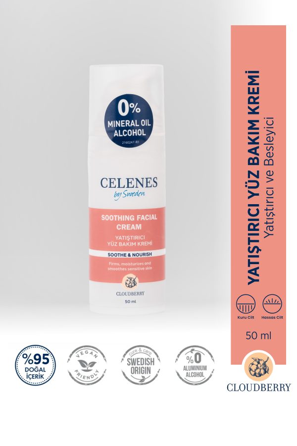 کرم صورت اورجینال برند Celenes by sweden مدل Yatıştırıcı Yüz Kremi 50ml Kuru/hassas کد 34306885
