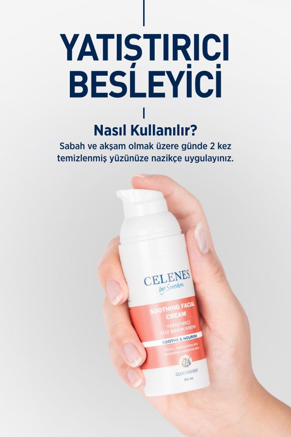 کرم صورت اورجینال برند Celenes by sweden مدل Yatıştırıcı Yüz Kremi 50ml Kuru/hassas کد 34306885 - Image 4