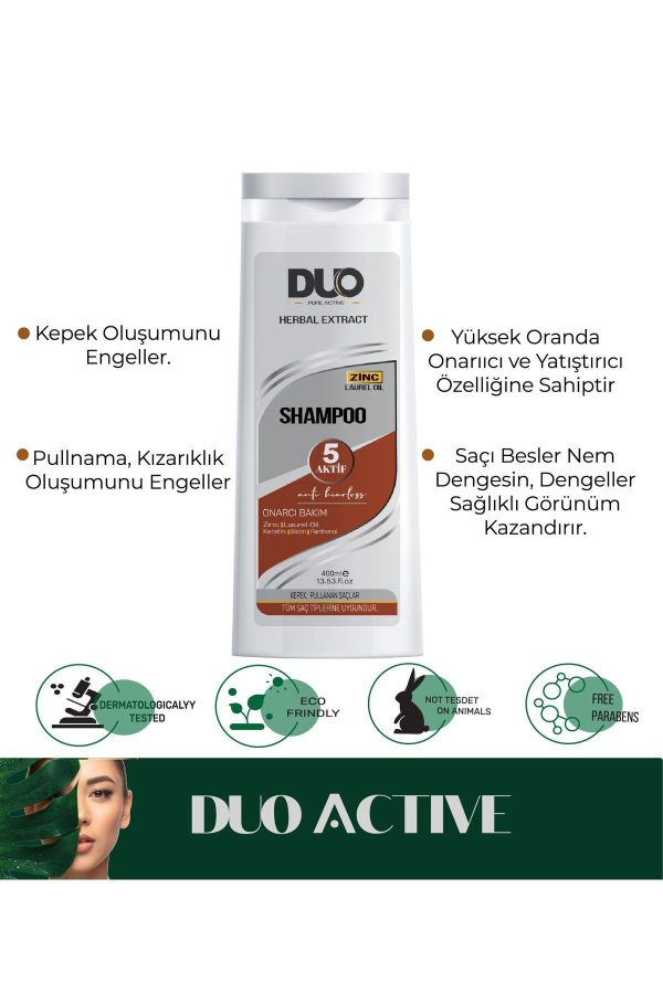 شامپو اورجینال برند Duo pure active مدل Pure Active Zinc+Laurel Oil Shampoo کد 773594456 - Image 2